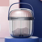 Pill Organizer with 4 Compartments, Portable Pill Dispenser Bottle Vitamin Organizer Features Mix Proof Wide Opening Design for Easy Medication Access (Pink 6.2x7.2cm)