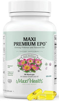 Maxi Health Women's Organic Evening Primrose Oil Capsules 1500mg - EPO Gamma Linolenic Acid Supplement - PMS & Hot Flashes Menopause Relief - GLA Hormonal Acne Supplements (90 Count)