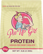 Pin Up Girl Whey Protein Isolate Powder | Vanilla | 25g of Protein Per Serving | Premium Muscle-Building Whey Protein for Women | Fat Free, Low Calorie, Low Carb, No Added Sugar (32 Ounces)
