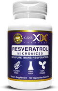 Genex Formulas Trans Resveratrol 1000mg Serving 99% Pure Micronized Pharmaceutical Grade Trans-Resveratrol + Bioperine Extract mad in a GMP & NSF Certified Facility (4X 250mg Cpasules 120ct)