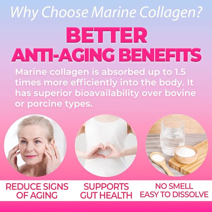 FINE JAPAN Collagen Peptides. Hyaluronic Acid & Collagen + Ubiquinol. Marine Collagen Powder with Elastin. Non-GMO. Supports Skin, Hair, Joints and Bones (210g/7.4oz for 30 Days) Set of 3