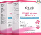 Gynable Vaginal Probiotics for Women Odor & Itch Support, Urinary | pH Balance, Female Probiotics 10 Billion CFU Lactobacillus Probiotics Blend,Selenium-Vitamin C/E/D3 Promote Immune Health,60 Count