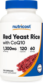 Nutricost Red Yeast Rice with CoQ10 1300mg, 120 Capsules, 60 Servings - Non-GMO, Gluten Free