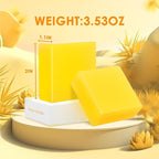 2 PCS Yoni Soap Bars Feminine Wash, 100% Natural Organic Yoni Bar Soap for Women Ph Balance Yoni Wash Eliminates Odor Moisturizing Yoni Care Soap with Foaming Net, Pineapple Handmade Soap 3.53 OZ