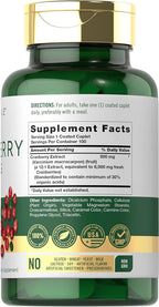Carlyle Cranberry Pills | 100 Caplets | Non-GMO, Gluten Free Supplement for Women & Men