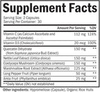 Respiratory & Immune Lung Support Supplement with Quercetin, Vitamin D & Cordyceps, Helps Soothe Respiratory Tissues While Loosening Mucus, Lung Health Vitamins for Women & Men, 60 Capsules
