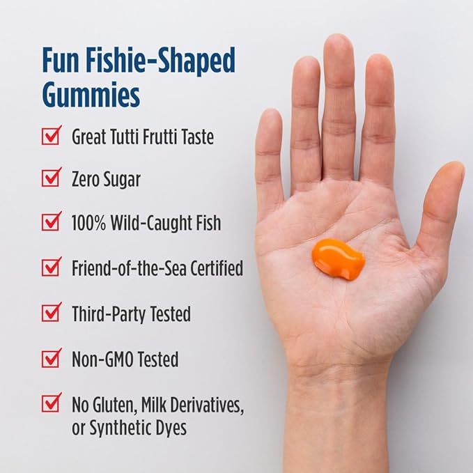 Nordic Naturals Nordic Omega-3 Fishies, Tutti Frutti - 36 Fishies - 300 mg Total Omega-3s with EPA & DHA - Healthy Brain, Mood, Vision & Immune System - Non-GMO - 36 Servings