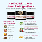 Vulva Balm Discovery Pack – Fragrance-Free,Cocoa & Rose Sandalwood | Feminine Moisturizer for Dryness, Itching, Chafing & Odor | Natural Intimate Skincare – 0.35 oz Jars (3-Pack)