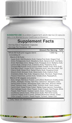 Nature’s Fruits & Veggies Supplement, 240 Veggie Capsules – 80 Whole Food Superfoods for Daily Balance – 40 Fruits with 40 Vegetables and Greens – Non-GMO, Gluten Free