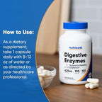 Nutricost Digestive Enzymes 620mg, 120 Capsules - Complete Digestive Enzyme Supplement