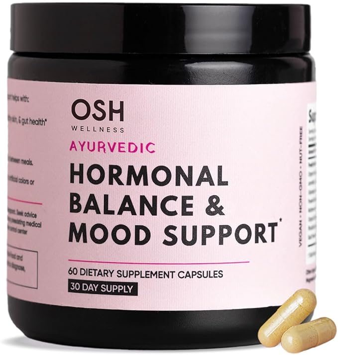 Ayurvedic Hormone Balance for Women | Cortisol Reducer | Mood, Energy, & Sleep Support | Regulates Estrogen | Stress Relief | Ashwagandha, Rhodiola, & Shatavari | Made in USA | 60 Ct. - OSH Wellness