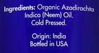 Organic, Neem Oil, for Plants, Skin, Hair, Dogs – 100% Pure, Neem Oil, by Zongle Therapeutics, 4 OZ