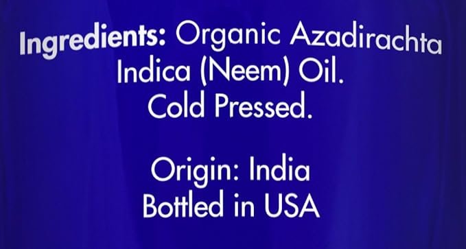 Organic, Neem Oil, for Plants, Skin, Hair, Dogs – 100% Pure, Neem Oil, by Zongle Therapeutics, 4 OZ