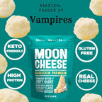 Moon Cheese Garlickin' Parmesan Cheese Bites, 2 Ounce, 3-Pack, Crunchy, Protein Rich Cheese Snack, 100% Real Cheese