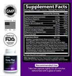 Sleep Plus Supplement | with Melatonin, GABA, Ashwagandha, 5-HTP | for Men and Women Seeking a Healthy Sleep-Wake Schedule and A Relaxed Mood | 60 Count | 60 Day Supply