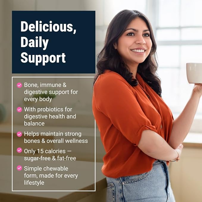 BariatricPal Sugar-Free Calcium Citrate Soft Chews | 500mg with Vitamin D & Probiotics | Chocolate Mint | 90 Count (1 Month Supply)