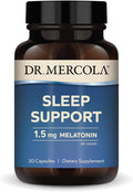 Dr. Mercola Sleep Support with Melatonin - Supports Restful Sleep & Relaxation - Melatonin with L-Theanine, 5-HTP, GABA - 30 Capsules - 1.5 mg