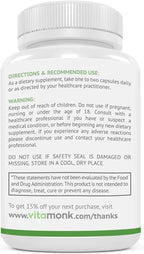 VitaMonk Resveratrol with Pterostilbene 600mg/60mg - No Artificial Fillers Healthy Aging and Longevity Supplement - 60 Capsules - Precise Formula with Trans Pterostilbene Resveratrol Supplements