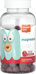 Chapter One Magnesium Gummies, High Dose Magnesium for Kids, Calm Kids Magnesium, Magnesium Gummies for Women and Men, Certified Kosher (Raspberry 120 Count)