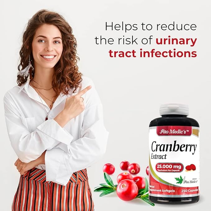 FITO MEDIC'S Lab Cranberry Supplement, 250 Softgels, Cranberry Extract Formula