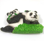 WitnyStore Tiny 2⅝" Giant Panda Bears of China Magnet - Miniature Hand Made Painted Resin 3D Asia Tourist Attractions Decorative Refrigerator Fridge Magnets Décor Collectible Traveler Souvenirs Gifts
