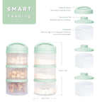 Termichy Stackable Formula Dispenser Portable Milk Powder Container, 2 Pack, Light Green