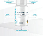 Revive MD Pure Magnesium Glycinate 200mg – High Absorption Supplement for Relaxation, Stress Relief, Sleep & Memory Support – Promotes Strong Bones, Healthy Nerve & Muscle Function (60 Servings)