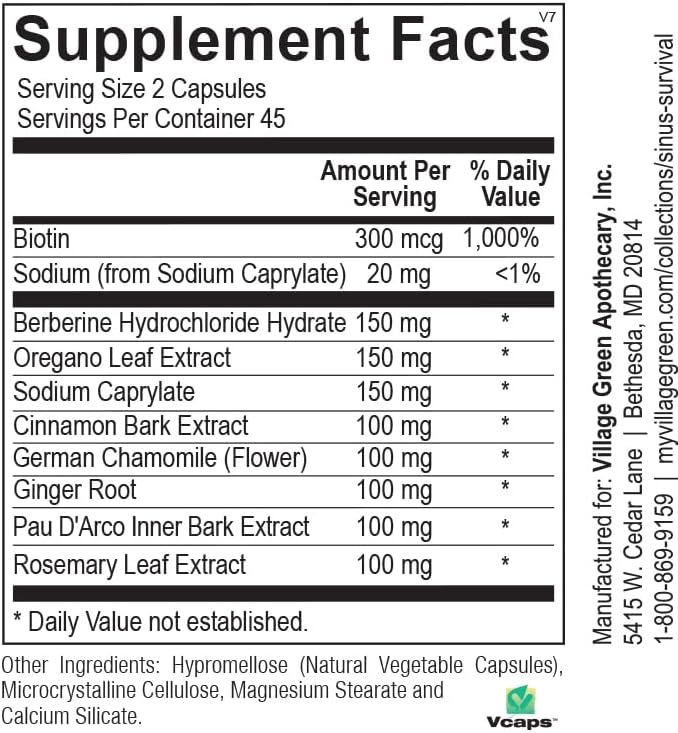 Candida Balance – Natural Support for Yeast Levels – Gut, Sinus & Immune System Supplement – 90 Capsules