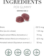 New Nordic Hair Volume Gummies - Biotin Supplement for Hair Growth - Contains Horsetail, Millet & Zinc - Supports Healthy Growth & Strength - 60 Vegan Gummies (Pack of 2)