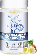 1 Pack Glucosamine Chondroitin Gummies - 3000MG Extra Strength Joint Support Supplement with MSM, Flexibility, Antioxidant Immune Support Gummy for Adults, Men & Women - 60 Cts
