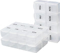 Serfeymi Weekly Pill Organizer 3 Pack Medicine Organizer Travel Pill Box 7 Day Pill Case for Purse Pill Container Pill Holder Daily Pill Boxes Organizer for Medication, Vitamin, Supplement