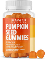 Pumpkin Seed Oil Gummies for Bladder and Urinary Tract Support - 200mg Pumpkin Seed Extract Per Serving - Vegan, Non-GMO, Gluten-Free - Sugar Free Pumpkin Seed Gummies - Orange Flavor, 60 Servings