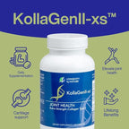 Longevity by Nature Extra Strength KollaGen II-XS- Collagen Type II with Hyaluronic Acid, Chondroitin, and Glucosamine – Joint Support, 120 Capsules.
