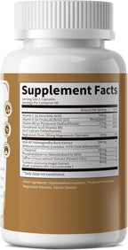 10-IN-1 Cortisol Supplements w/ KSM-66® Ashwagandha 300mg + L-Theanine 250mg, Magnesium Glycinate, Saffron, Phosphatidylserine, Turmeric & Vitamin C D3 B6 B5, For Women Men, 120 Capsules 60-Day Supply