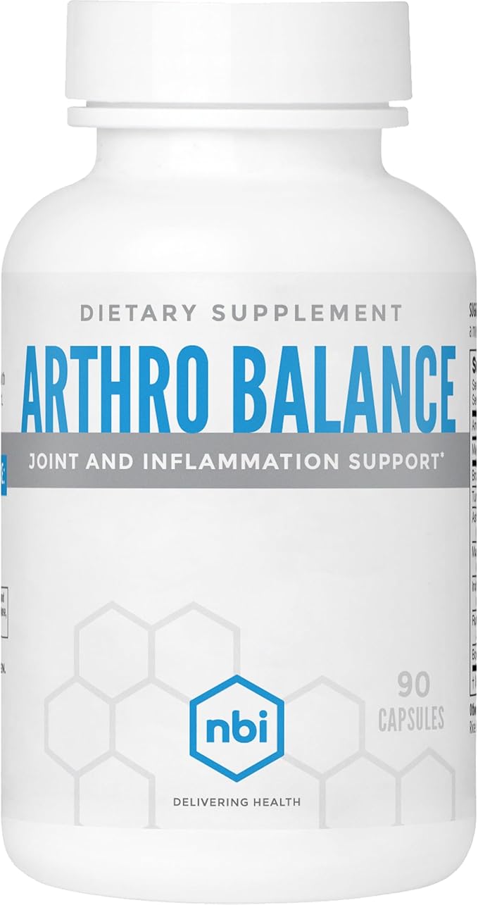NBI Arthro Balance for Joint Health and Healthy Inflammation Balance | Standardized Botanical Extracts, Boswellia, Ashwaghanda, Bromelain, Turmeric Root Extract, Pine Bark Extract | 90 Capsules
