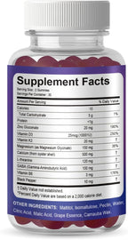 Magnesium Glycinate Gummies, Sugar Free, High Absorption, Gentle on Stomach, Chewable, Grape Flavor, 60 Count (Pack of 1)