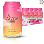 Recess Mood Magnesium & Adaptogen Drink, Calming Relaxation Beverage, 12 Ounce (Raspberry Lemon, 12 Pack)