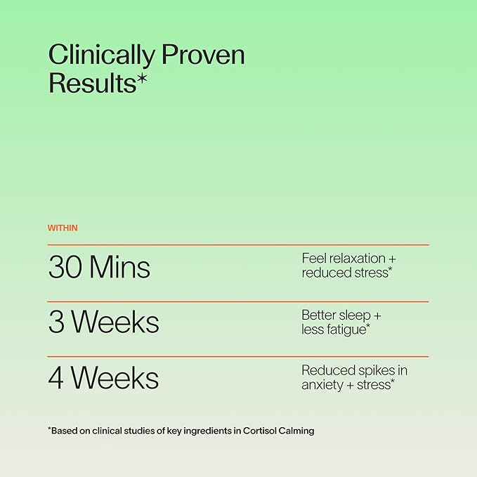 Veracity Cortisol Calming - Clinically Proven Stress & Sleep Support Supplement - Reduces Tension & Improves Mental Clarity with Natural Blend of Adaptogens - 60 Capsules