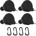 2 Pcs Protein Powder Container, Protein Powder Travel Container, Protein Powder Container to Go, Pre Workout/Gym Supplemen Keychain (Black, 4 * 50ml)