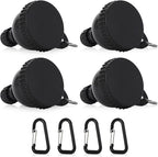 2 Pcs Protein Powder Container, Protein Powder Travel Container, Protein Powder Container to Go, Pre Workout/Gym Supplemen Keychain (Black, 4 * 50ml)