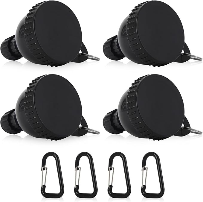 2 Pcs Protein Powder Container, Protein Powder Travel Container, Protein Powder Container to Go, Pre Workout/Gym Supplemen Keychain (Black, 4 * 50ml)
