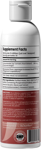 Rho Nutrition Liposomal Curcumin + Resveratrol (3 Pack) – Ultra High Absorption Liquid Curcumin Supplement – Promotes Joint Comfort, Mobility, Cellular Health and Overall Well-Being
