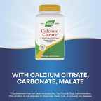 Nature's Way Calcium Citrate, 500 mg Calcium per 2-Capsule Serving, for Bone Health & Muscle Function*, Blend of Citrate, Carbonate & Malate, Gluten Free, 250 Capsules (Packaging May Vary)