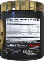 Insane Labz Insane Veinz Gold, Nitric Oxide Non Stimulant pre Workout Powder, Loaded with Hydromax, Nitrosigine, Increases Vascularity and Blood Flow, 30 Srvgs, Grape