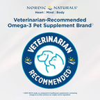 Nordic Naturals Omega-3 Pet, Unflavored - 120 Soft Gels - 330 mg Omega-3 Per Soft Gel - Fish Oil for Dogs with EPA & DHA - Promotes Heart, Skin, Coat, & Immune Health (Pack of 2)