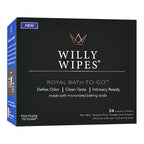 WILLY WIPES® for Men | The Imperial Box (24-Count) | Premium Textured Intimate Hygiene Washcloths | 24 Odor-Defying Single Packets | Foreskin Safe & Residue Free Royal Bath-to-Go