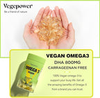 Vegan Omega-3 DHA Supplements - Premium Fish Oil Alternative from Algae Oil | 90 Carrageenan Free Softgels | Plant Based Algal DHA Essential Fatty Acids, Non-GMO (Algae, 90 Count (Pack of 1))
