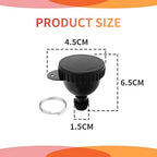 2 Pack Protein Powder Container to Go- 50ml Protein Powder Holder,Mini Funnel with Keychain and Keyring for Gym, Workouts, Fitness and Traveling (Black, 50ml)