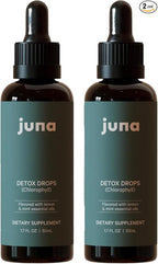 Juna Detox Chlorophyll Drops — Daily Wellness & Detox Support | Lemon Mint Spa Water Taste | Supports Cellular Health, Cleanse, and Internal Freshness | 60mg Chlorophyll per Serving
