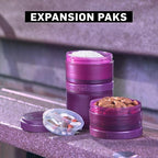 BlenderBottle ProStak Twist n' Lock Storage Jars Expansion 2-Pak with Pill Tray, All Black